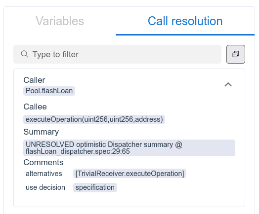 Call resolution tab showing  summarized with a Dispatcher.  The "alternatives" list contains 