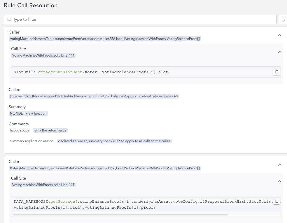 Example Call Resolution