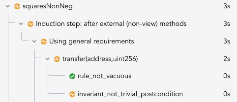 Screenshot of trivial invariant subrule